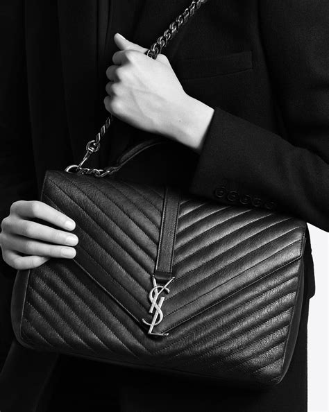 ysl college large|Saint Laurent College Large Flap YSL Shoulder Bag in Quilted .